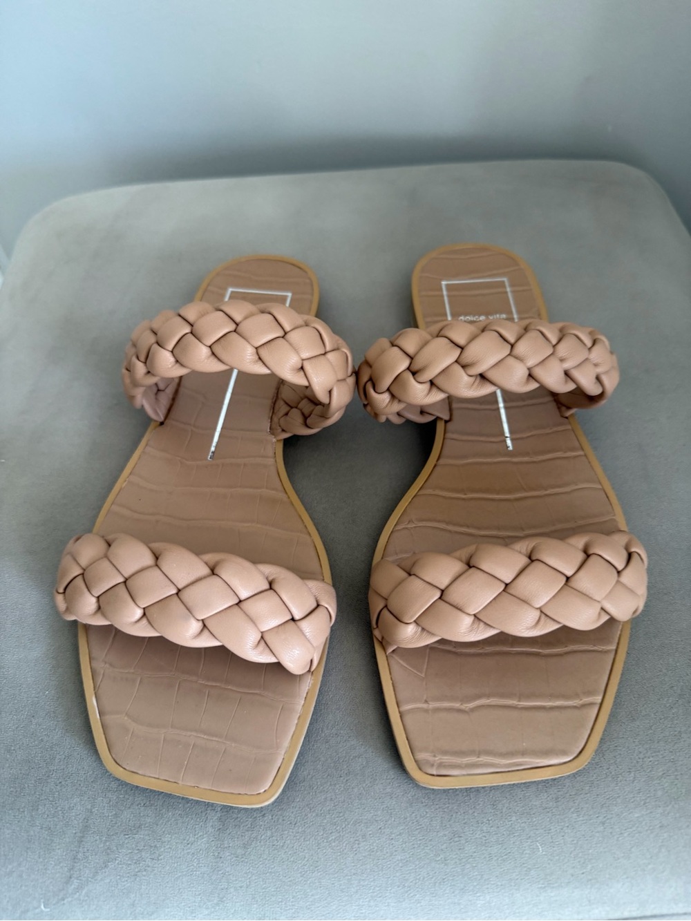 Dolce Vita  Double-Strap Flat Sandals in Nude